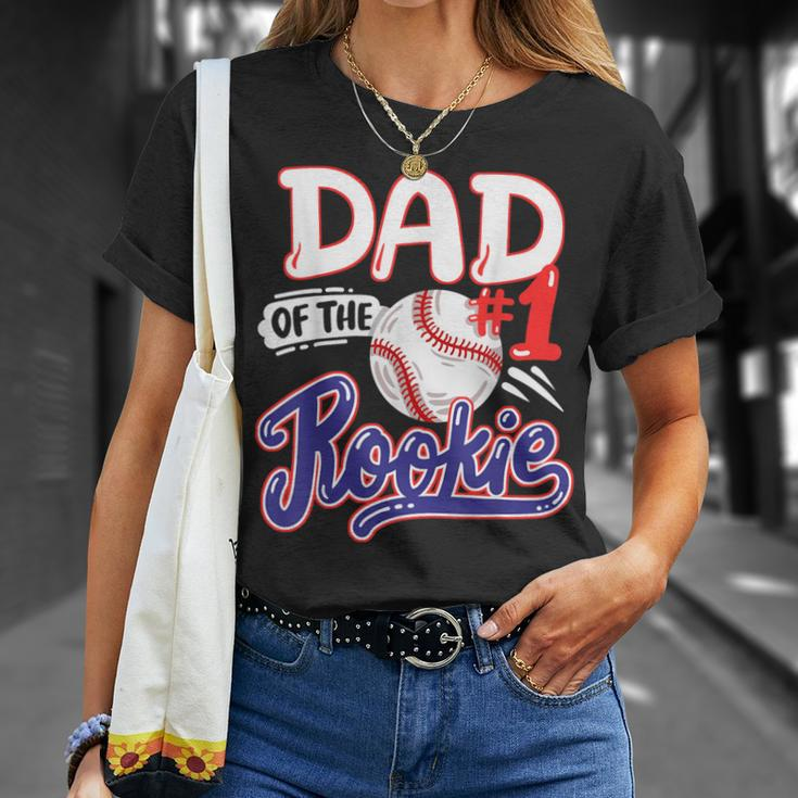 Dad Of Rookie 1St Baseball Birthday Party Theme Matching T-Shirt Gifts for Her