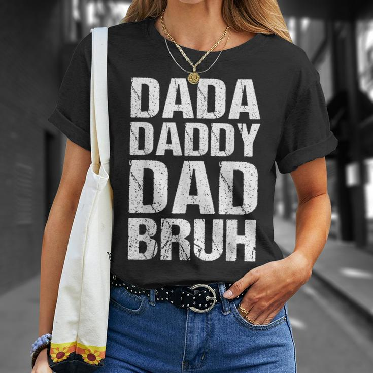 Dada Daddy Dad Bruh Fathers Day 2024 Dad Son Vintage T-Shirt Gifts for Her