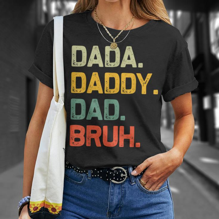 Dada Daddy Dad Bruh Vintage Fathers Day Dad T-Shirt Gifts for Her