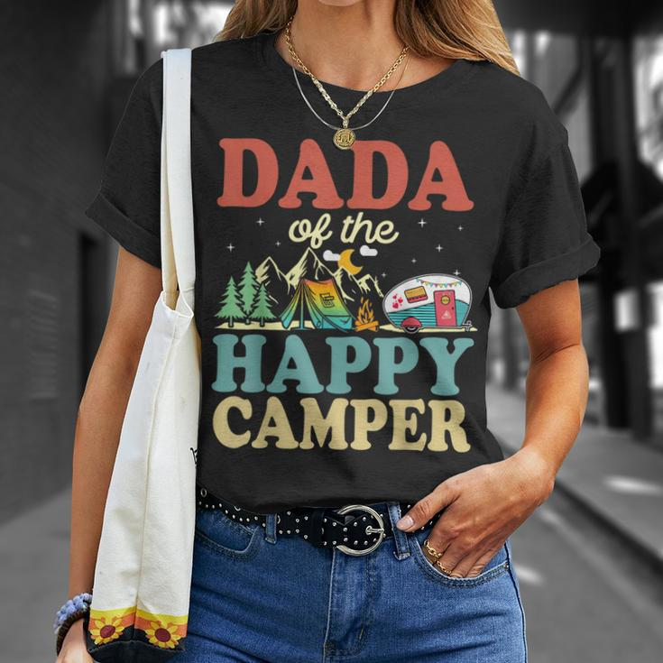 Dada Of The Happy Camper First Birthday Camping Family T-Shirt Gifts for Her