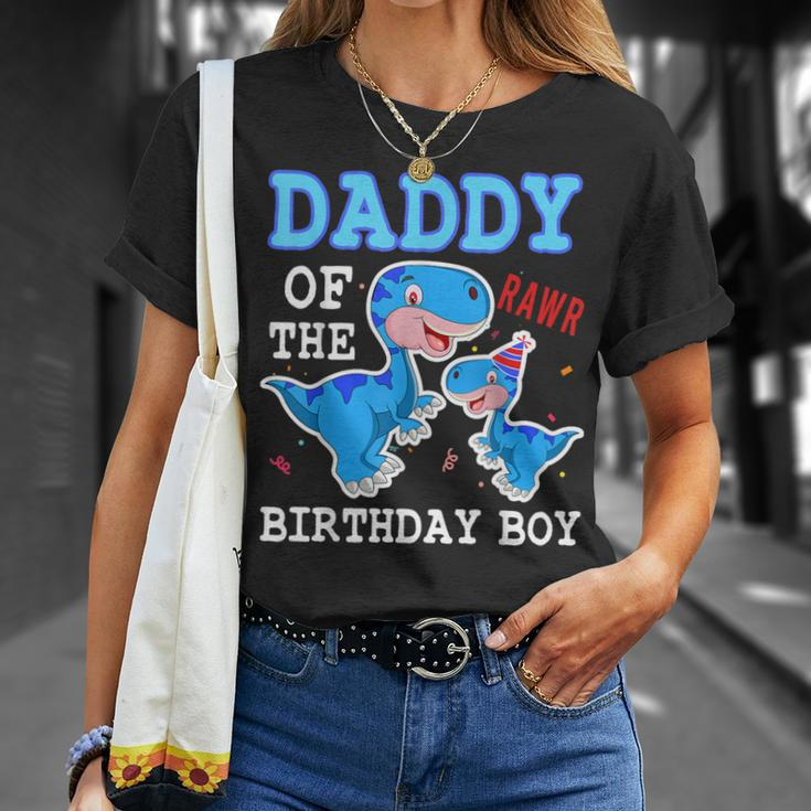 Daddy Dinosaur Dad Of The Birthday Boy Dad And Son Matching T-Shirt Gifts for Her