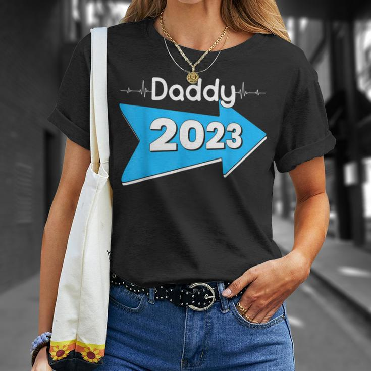 Daddy Heartbeat 2023 Soon To Be Dad T-Shirt Gifts for Her