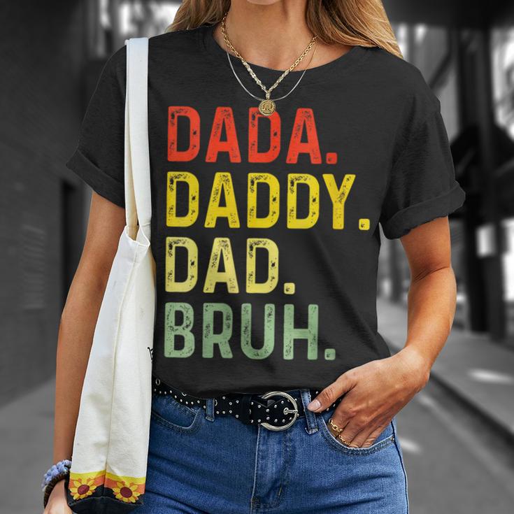 Damen Männer Papa Papa Bruhatertagintage Lustigater Mit-Ausschnitt T-Shirt Geschenke für Sie