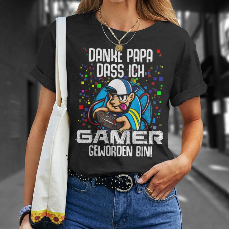 Danke Papa Dass Ich Gamer Geworden Bin Zocken Gaming T-Shirt Geschenke für Sie