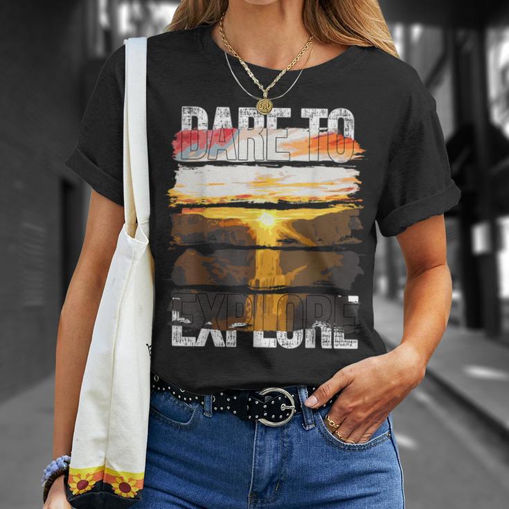 Dare To Explore Waterfalls T-Shirt Gifts for Her