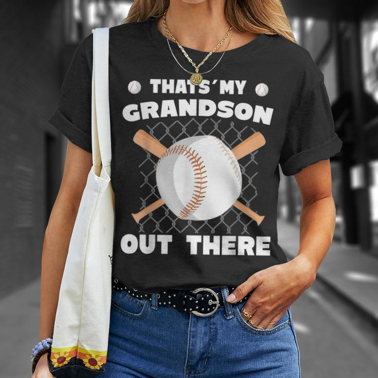 Das Ist Mein Enkel Da Draußen Baseball- T-Shirt Geschenke für Sie