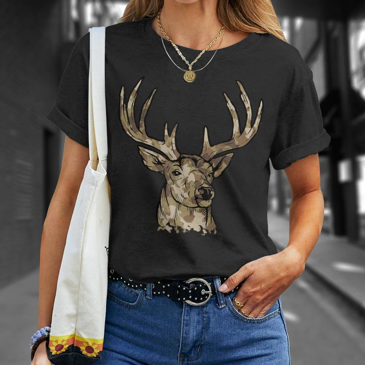 Deer Gear For Hunters Camo Whitetail Buck T-Shirt Gifts for Her