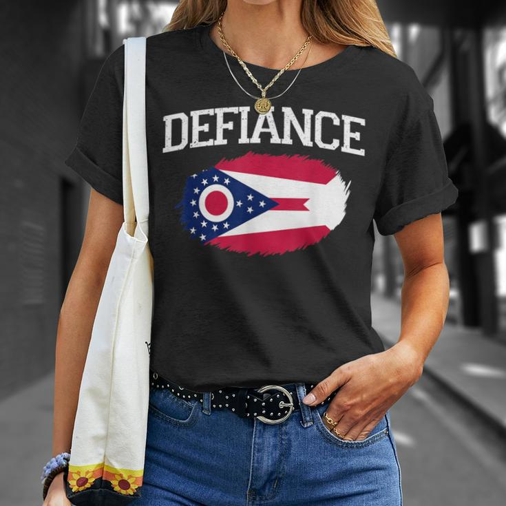 Defiance Oh Ohio Flagge Vintage Usa Sport Herren Damen T-Shirt Geschenke für Sie