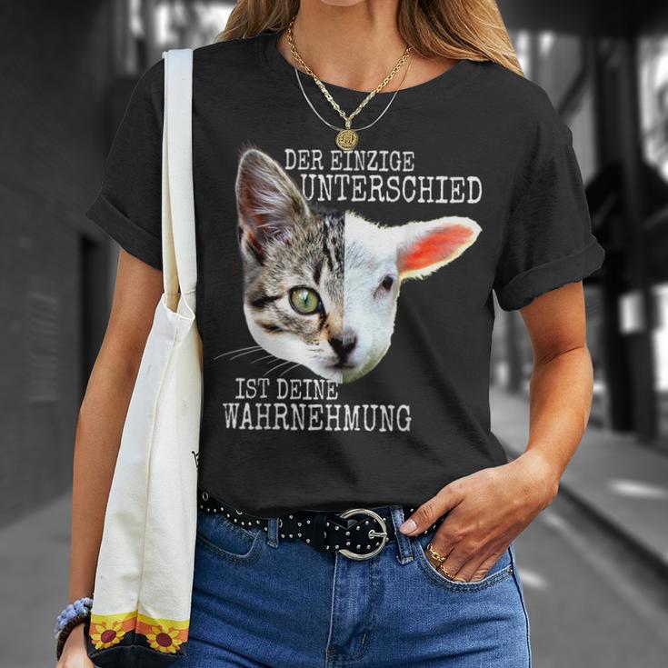 Der Einzige Difference Ist Dein Wahrnehmung Vegan Slogan T-Shirt Geschenke für Sie