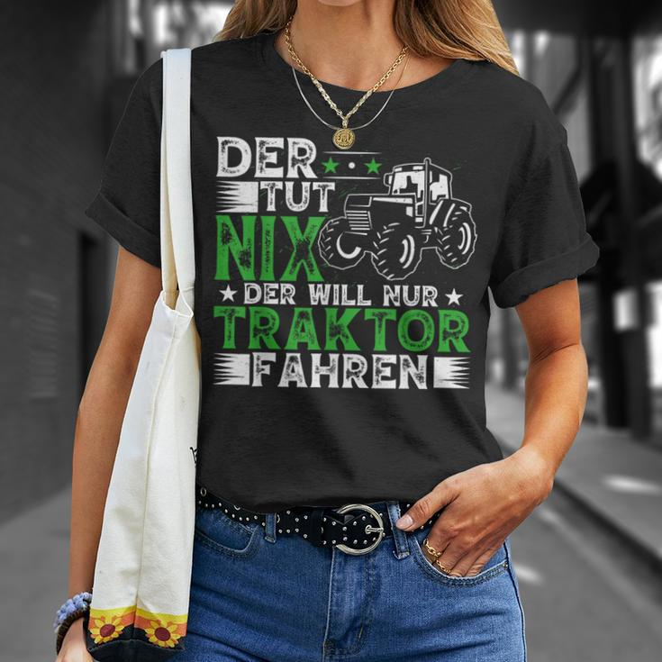 Der Tut Nichts Der Will Nur Traktor Fahren Trecker T-Shirt Geschenke für Sie