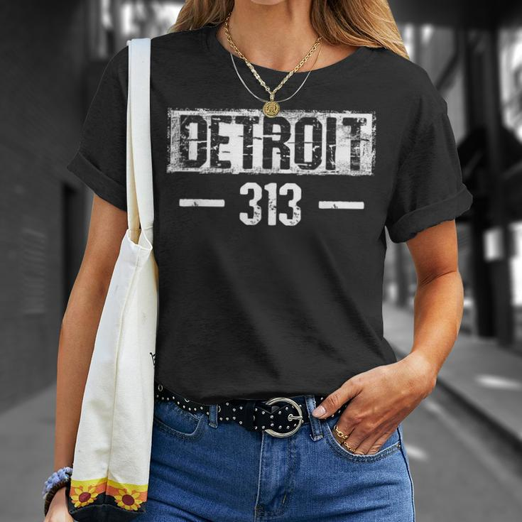 This Is My Detroit 313 Michigan DistressedT-Shirt Gifts for Her
