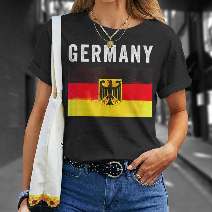 Deutschland Flagge Mit Wappen Deutschland Flagge I Love Deutschland T-Shirt Geschenke für Sie