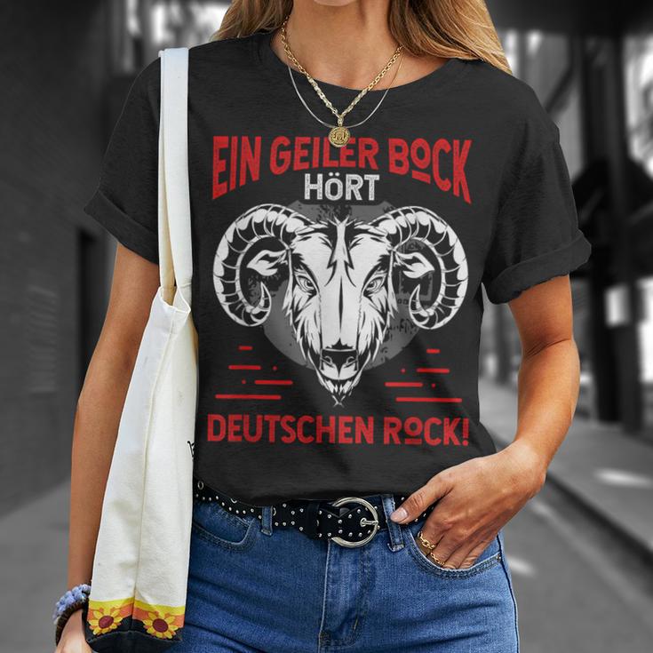 Deutschrock Ein Geiler Bock Hören German Rock T-Shirt Geschenke für Sie