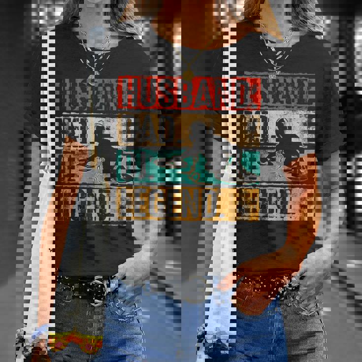 Día Del Padre Marido Papá Dj Leyenda Dj Disco Jockey Música Camiseta unisex Regalos para ella