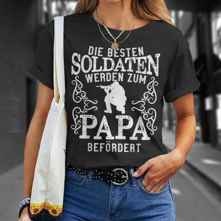 Die Besten Soldiers Werden Papa Military German Armed Forces T-Shirt Geschenke für Sie