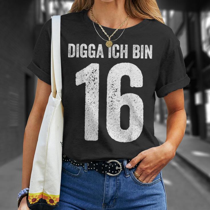 Digga Ich Bin 16 Jahre Alt Birthday 16 16Th Birthday T-Shirt Geschenke für Sie