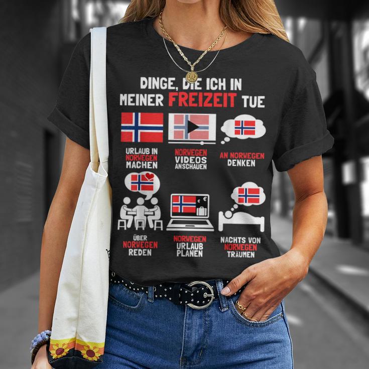 Dinge Die Ich In Meiner Freizeit Tue Norway T-Shirt Geschenke für Sie