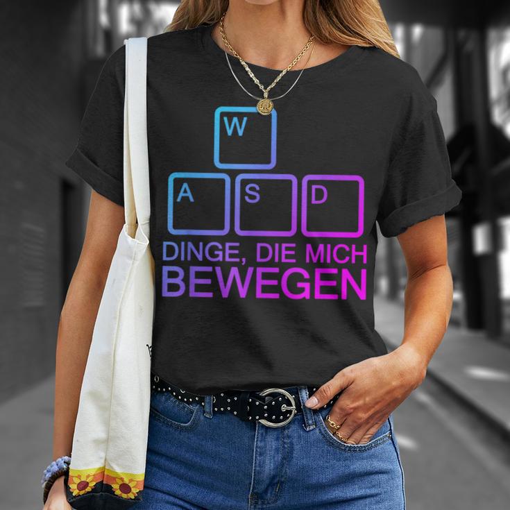 Dinge Die Mich Bewegen Wasd Pc Gamer Wasd T-Shirt Geschenke für Sie