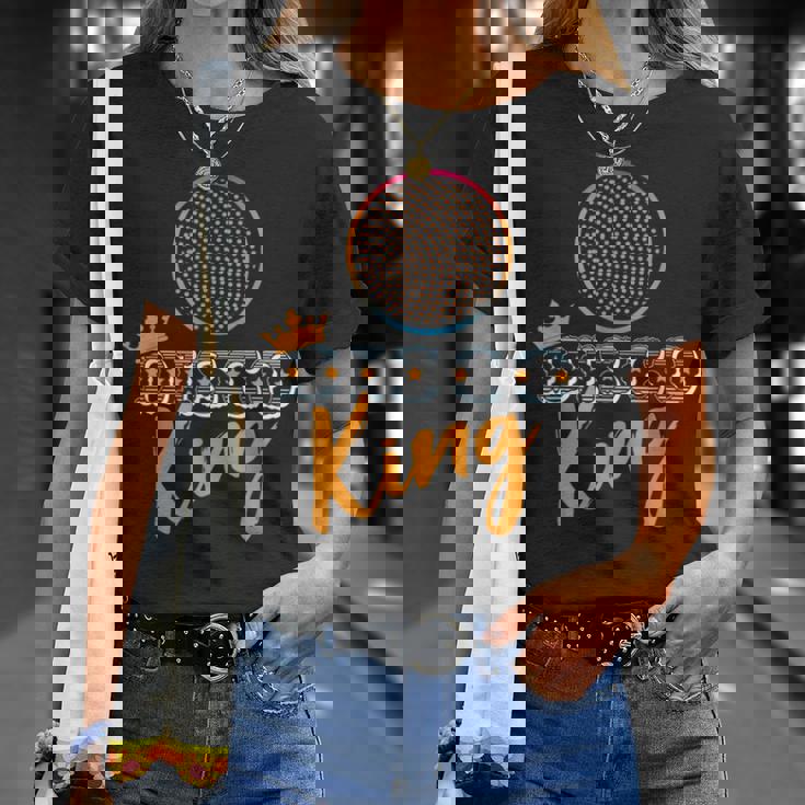 Disco King Espejo Ball Old School Retrointage Disco Dj Top Camiseta unisex Regalos para ella