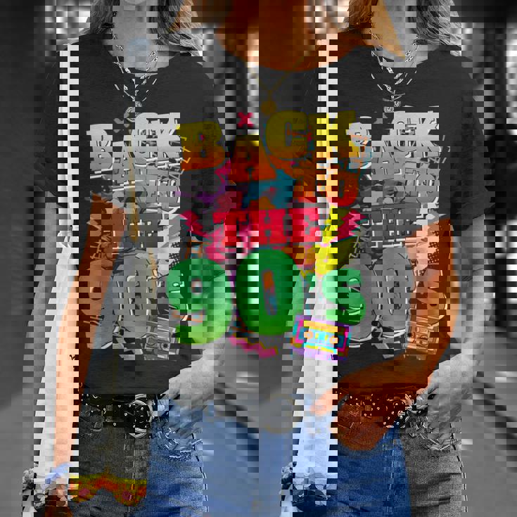 Divertida Fiesta Temática Retro De Los 90 Años 90 Camiseta unisex Regalos para ella