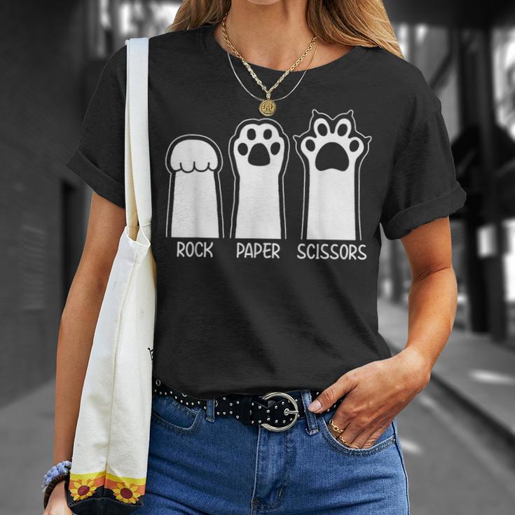 Divertidas Tijeras De Papel Para Gatos Y Amantes De Los Gatos Camiseta unisex Regalos para ella