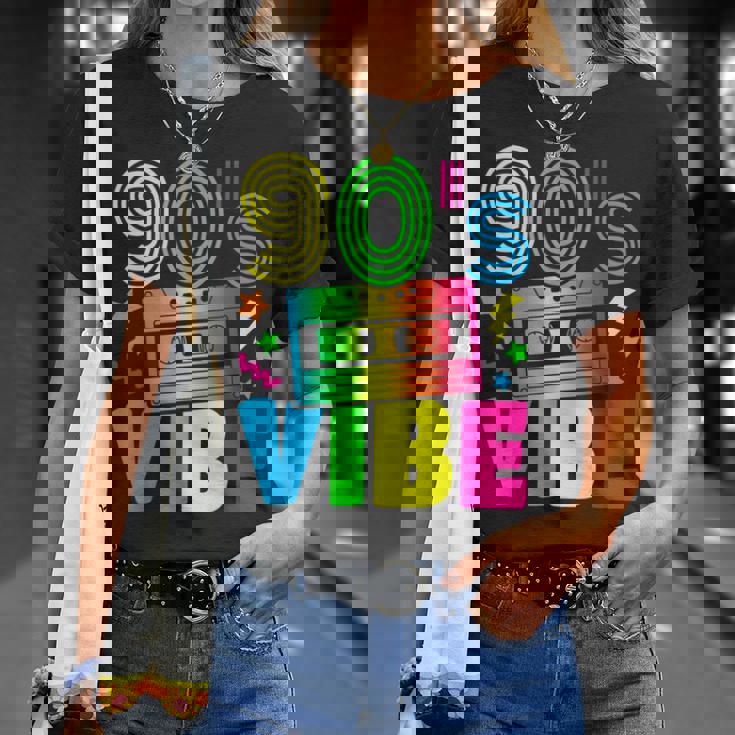 Divertido Disfraz De Los Años 90 Estilo Retro De Los Años 90 Y 90 Camiseta unisex Regalos para ella