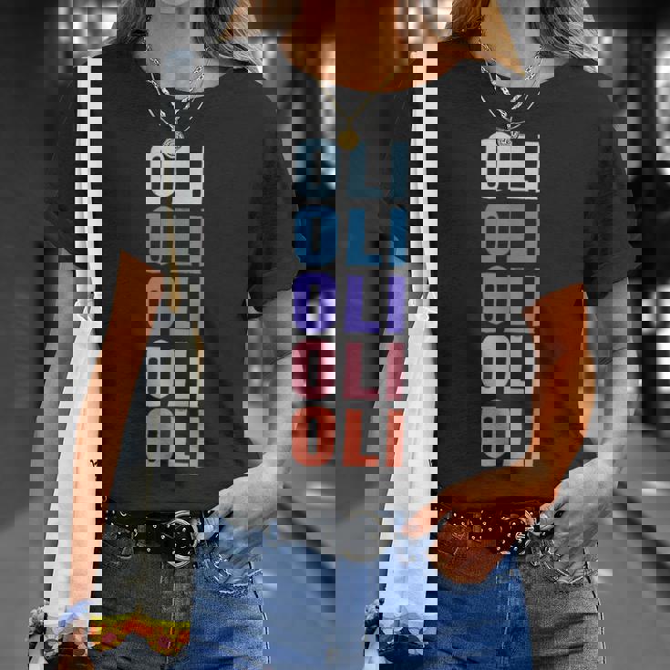 Divertido Regalo Nombre Oli Personalizado Primer Nombre Camiseta unisex Regalos para ella