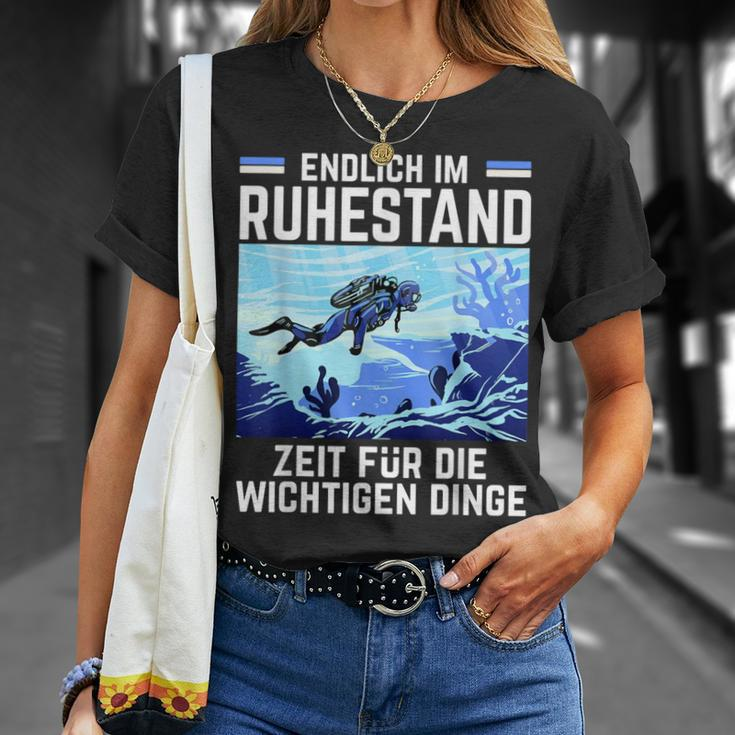 Diving Ruhestand Rente German Language S T-Shirt Geschenke für Sie