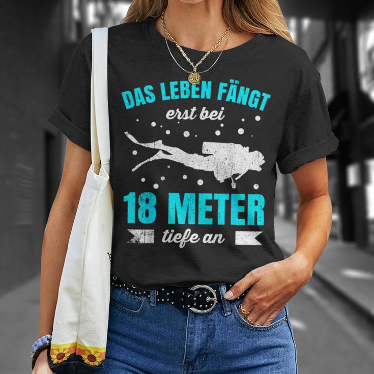 Diving For Scuba Diving Dive Apnoe Diving Sports T-Shirt Geschenke für Sie