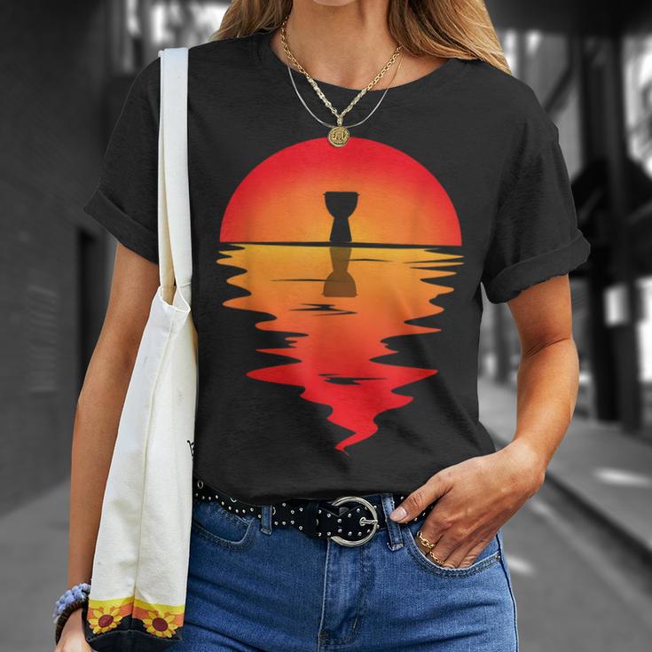 Djembe African Drum Sunset Drumming Djembe Player Drummer T-Shirt Gifts for Her