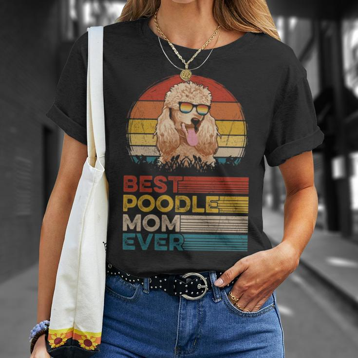 Dog Vintage Best Poodle Mom Ever Puppy Dog Mom T-Shirt Gifts for Her