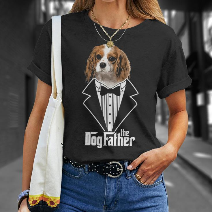 The Dogfather Cavalier King Charles Spaniel Dad Papa T-Shirt Gifts for Her