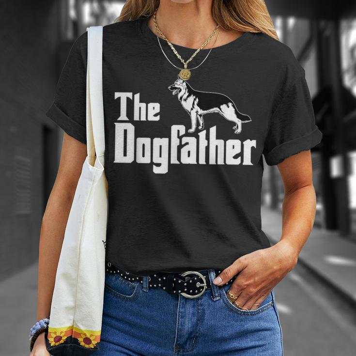The Dogfather German Shepherd For Dad Fathers Day T-Shirt Gifts for Her