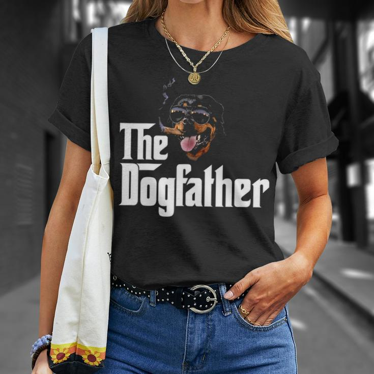 The Dogfather Rottweiler Dog Owner Dog Lover T-Shirt Gifts for Her