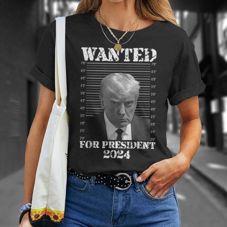 Donald Trump Not Guilty Shot 2024 Wanted For President T-Shirt Gifts for Her