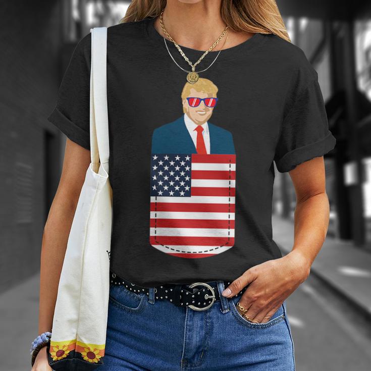 Donald Trump Pocket 2020 Election Usa Maga Republican T-Shirt Gifts for Her