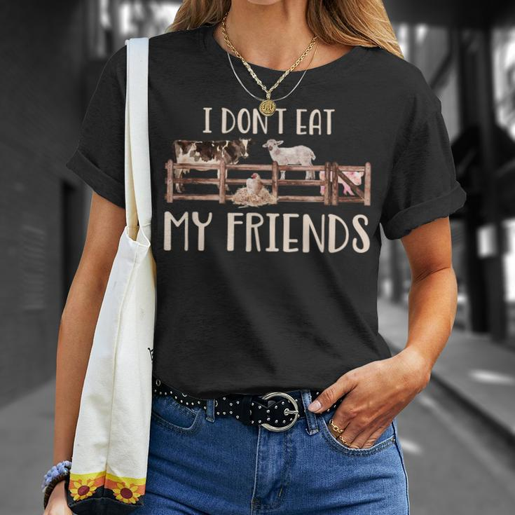 I Don't Eat My Farm Animal Friends Vegan T-Shirt Gifts for Her