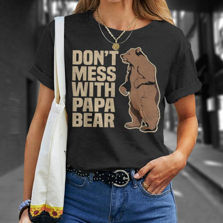 Don't Mess With Papa Bear Family Matching Father's Day T-Shirt Gifts for Her