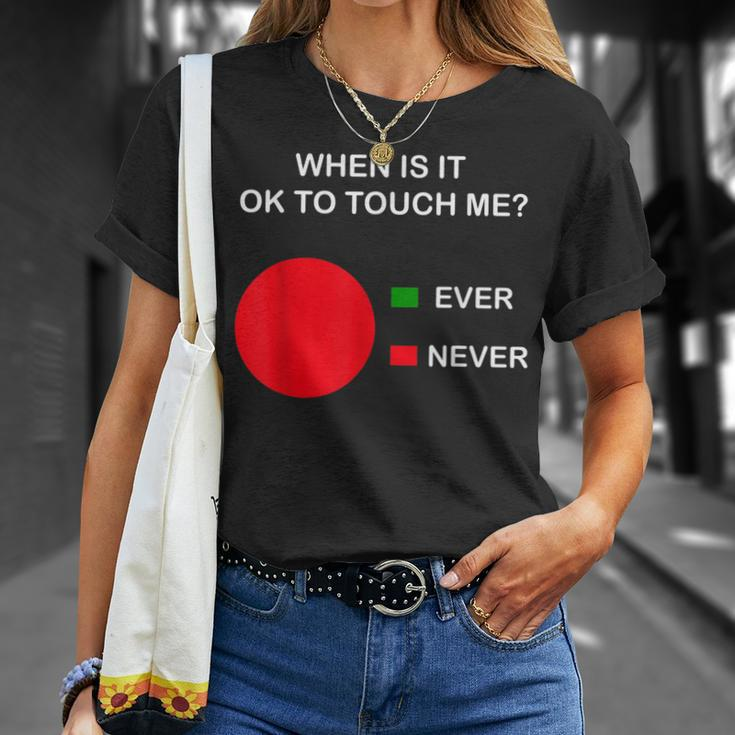 Don't Touch Me Never Touch Me Circle Graph Introvert T-Shirt Gifts for Her