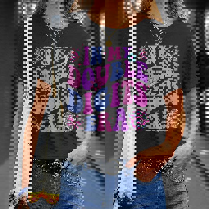 In My Double Digits Era Retro 10 Year Old 10Th Birthday Girl T-Shirt Gifts for Her