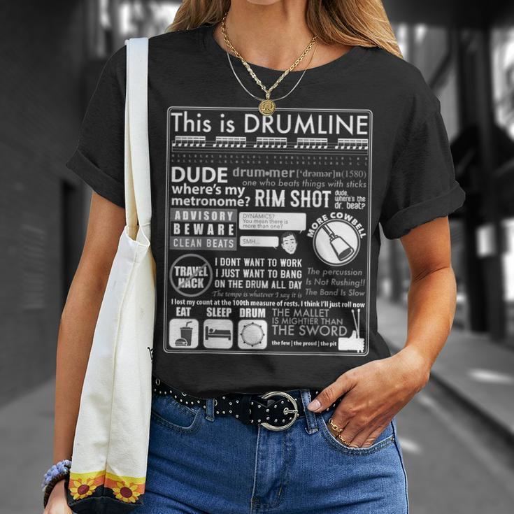 This Is Drumline Drum Line Sayings & Memes T-Shirt Gifts for Her
