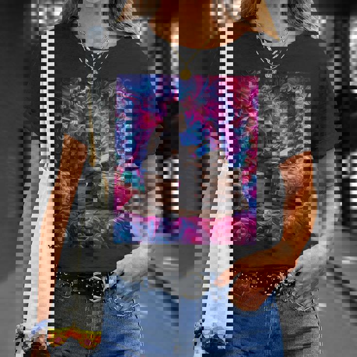 Drumming Tess Für Die Old Man Psychedelic Street Drummers T-Shirt Geschenke für Sie