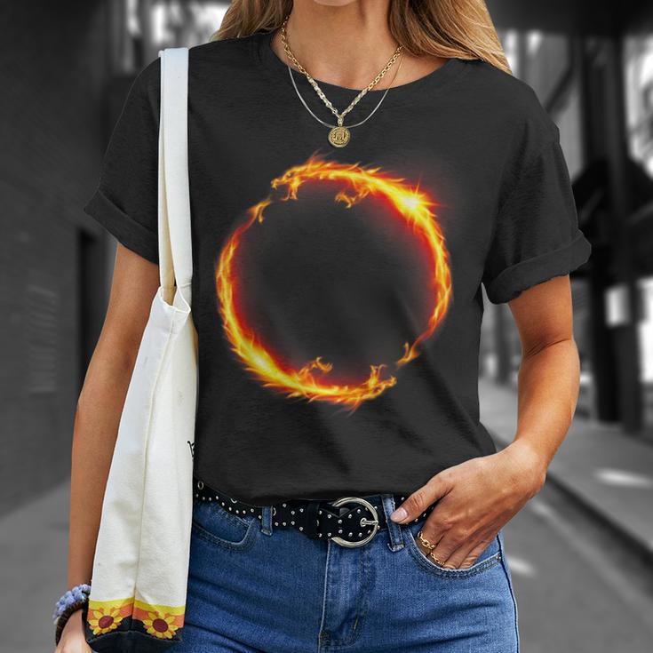 Dueling Dragons Fire Ring T-Shirt Gifts for Her