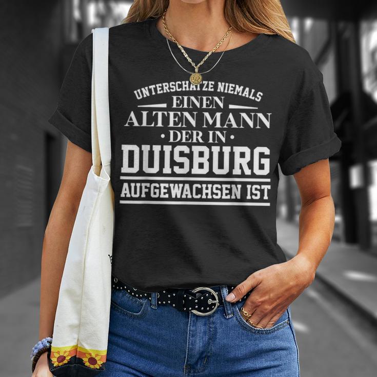 Duisburg Underschätze Nie Einen Alten Mann T-Shirt Geschenke für Sie