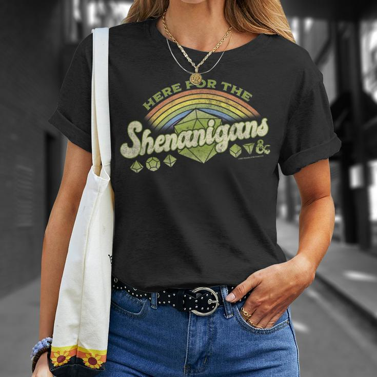 Dungeons & Dragons Here For The Shenanigans St Patrick's T-Shirt Gifts for Her