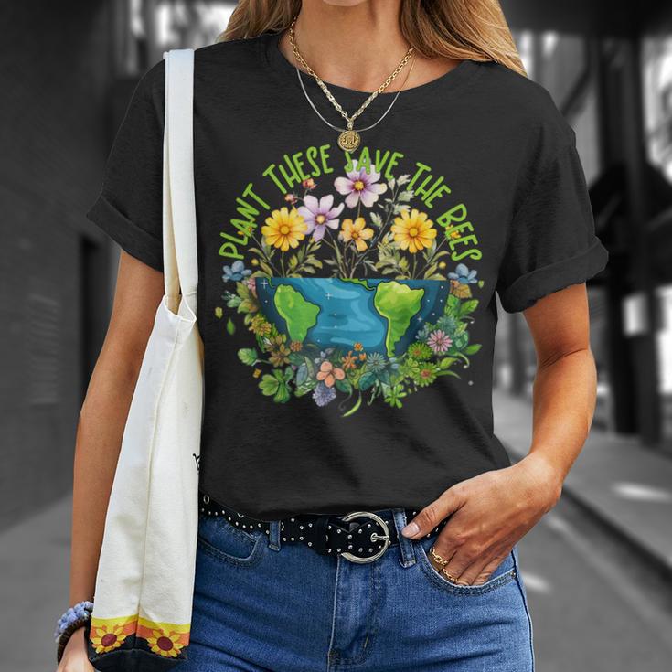 Earthday Pflanze Diese Rette Die Bienen T-Shirt Geschenke für Sie