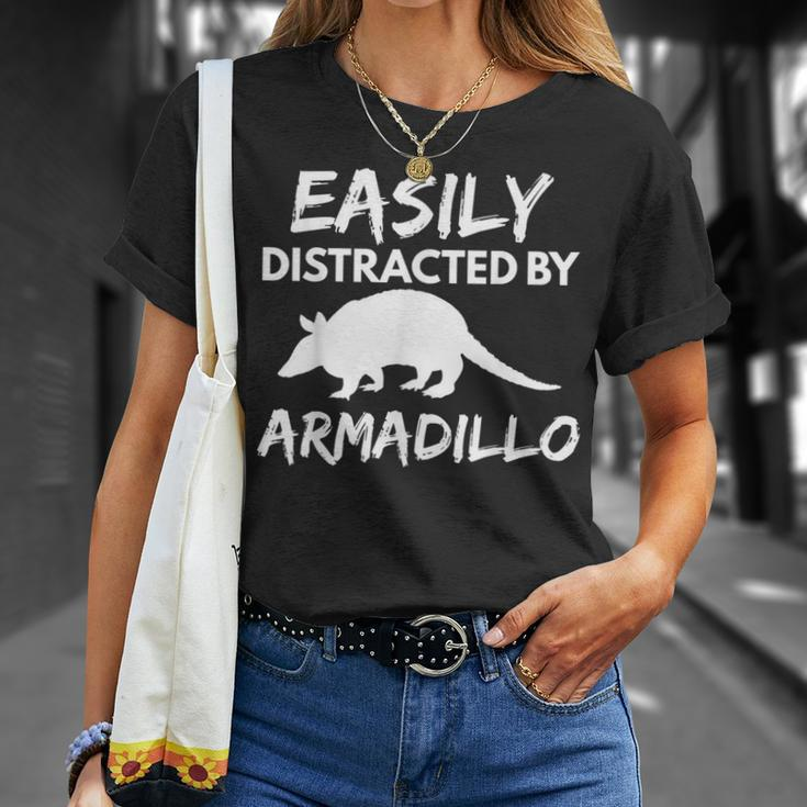 Easily Distracted Armadillo Animal Lover T-Shirt Gifts for Her