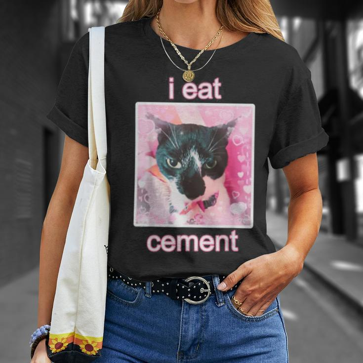 I Eat Cement Cat T-Shirt Gifts for Her