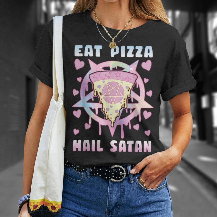 Eat Pizza Hail Satan Occult Satanic T-Shirt Geschenke für Sie