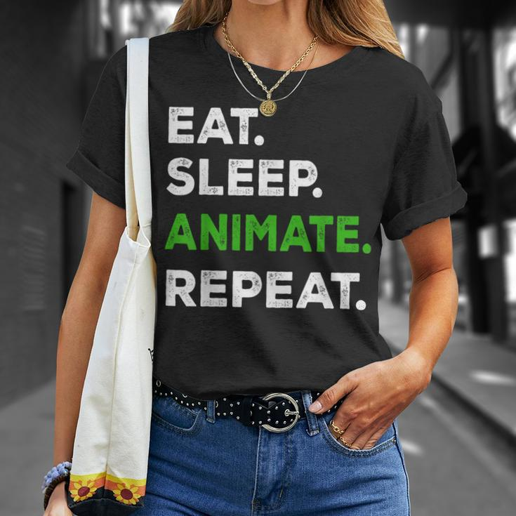 Eat Sleep Animate Repeat Animator Animation Lovers T-Shirt Gifts for Her